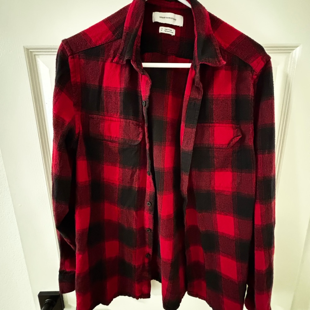 Urban Outfitters Red and Black Checkered Shirt
